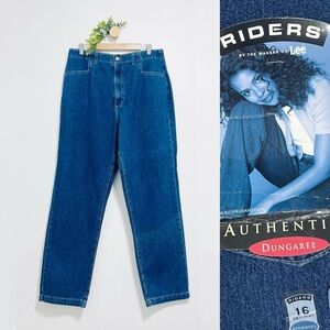 Riders by Lee NWT Vintage Dungarees Blue Grunge Style High Rise Y2K Jeans